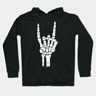 Skeleton Hand Rock Metal Sign Hoodie